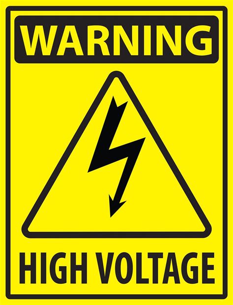 danger signage for electrical